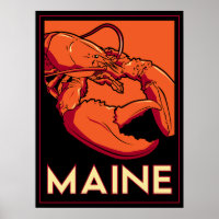 Maine Art Deco Poster
