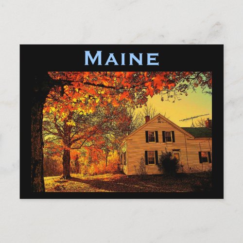 Maine Autumn Postcard