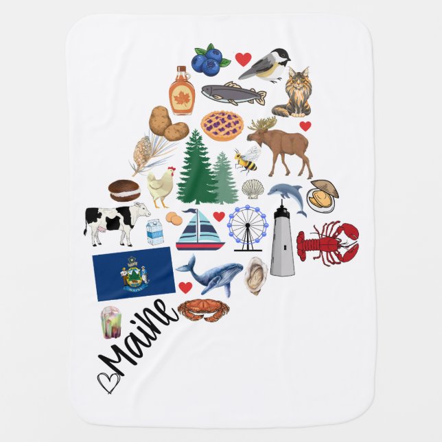Maine baby blanket (Front)
