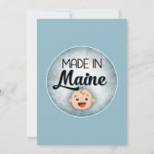 Maine Baby Shower Funny Blue Boys Invitation (Back)