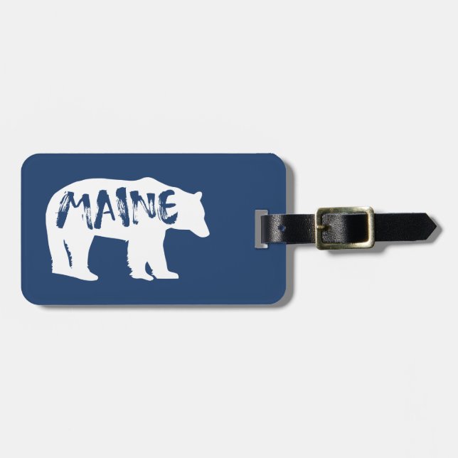 Maine Bear Luggage Tag (Front Horizontal)