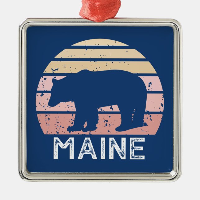 Maine Bear Metal Ornament (Front)