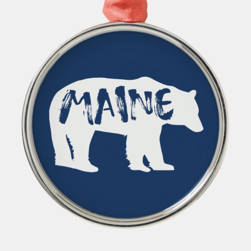 Maine Bear Metal Ornament