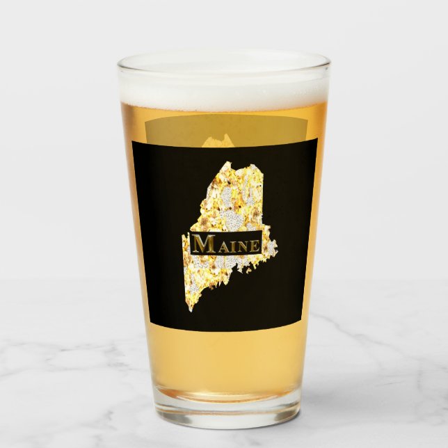 MAINE BEER GLASS (Front Filled)