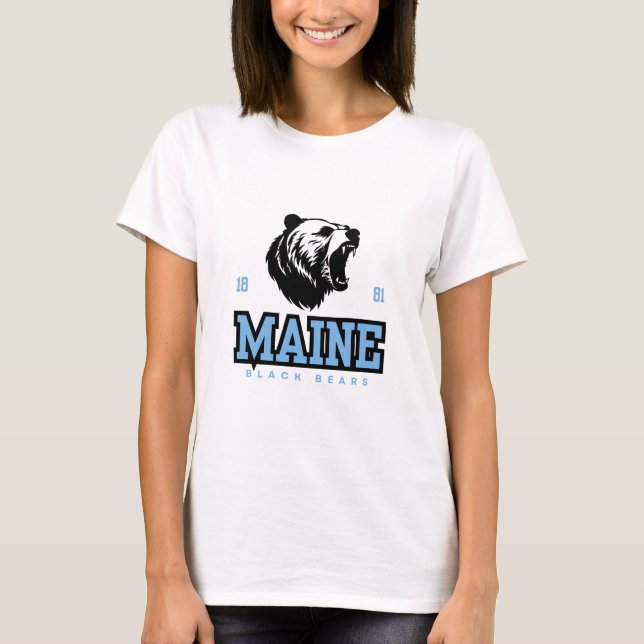 Maine Black Bears – Fearless Baseball Spirit T-Shirt (Front)