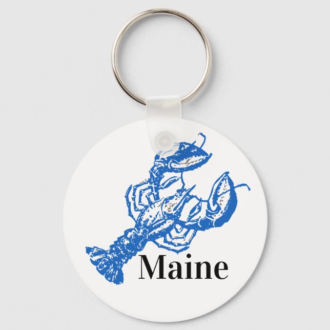 Maine, Blue Lobster Keychain (Front)