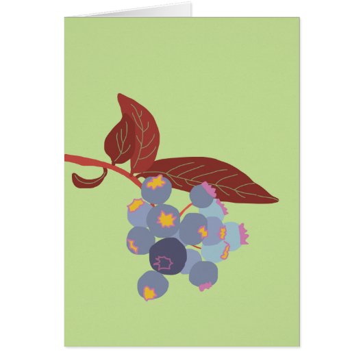 Maine blueberry folded notecards cards (Front)