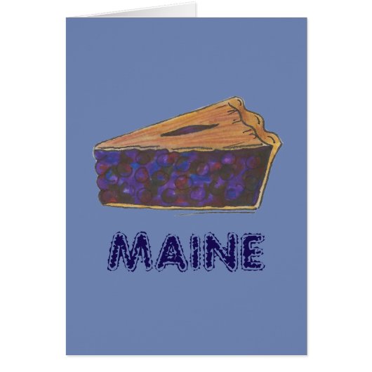 Maine Blueberry Pie Slice Piece Baking Foodie Blue (Front)