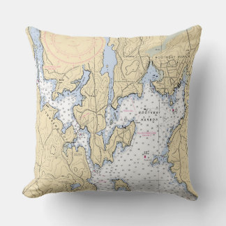 Maine_BoothbayHbr Throw Pillow