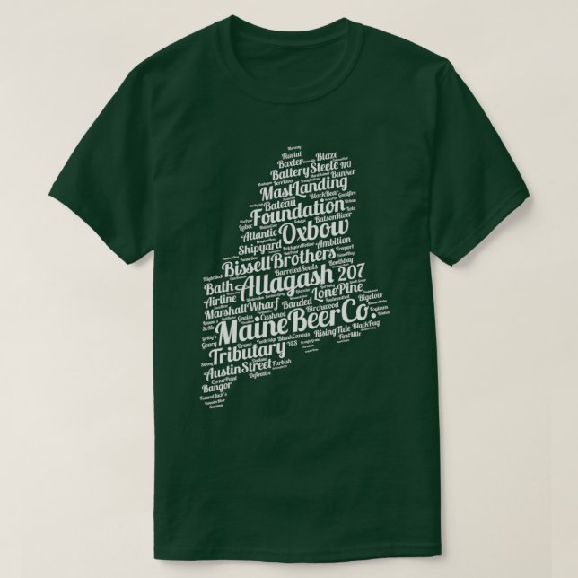 Maine Breweries  T-Shirt (Design Front)
