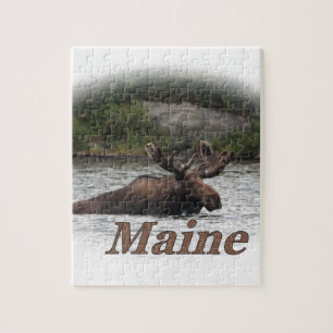 Maine Bull Moose Jigsaw Puzzle