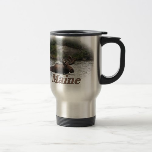 Maine Bull Moose Travel Mug