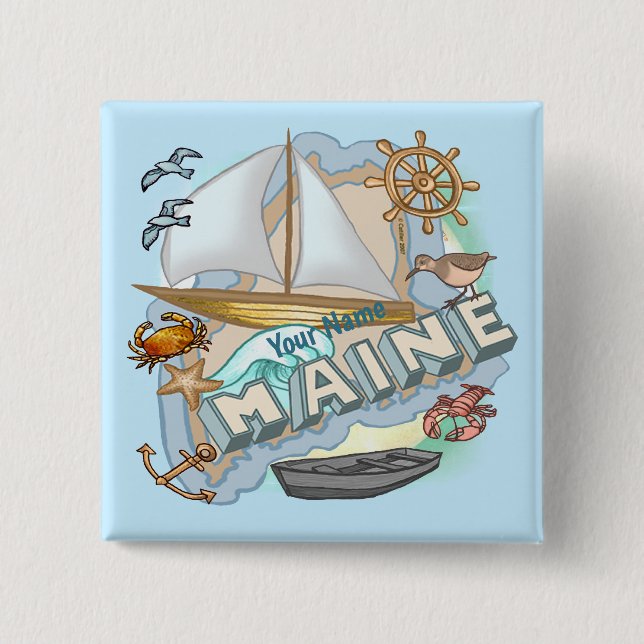 Maine button (Front)