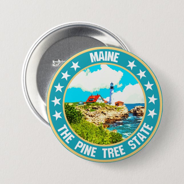 Maine                                              button (Front & Back)