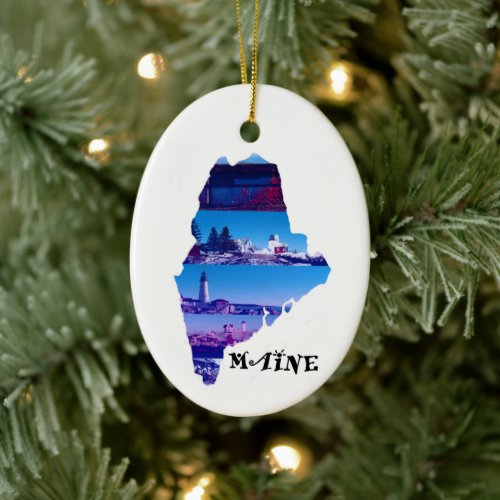 Maine Ceramic Ornament