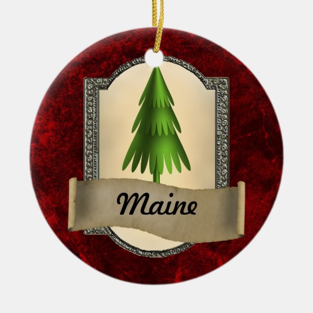Maine Christmas Ornament (Front)