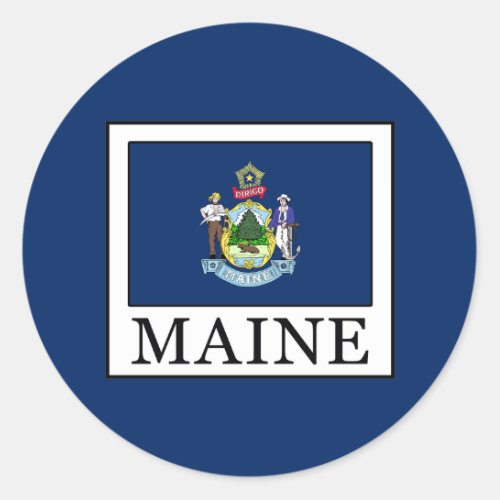 Maine Classic Round Sticker