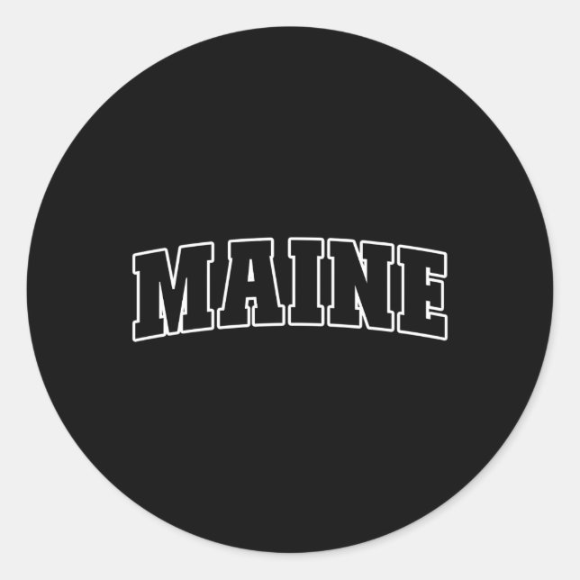 Maine Classic Round Sticker (Front)