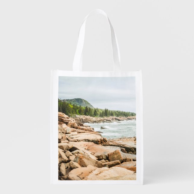 Maine Coast Acadia Ocean Grocery Bag (Front)