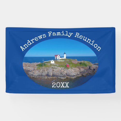 Maine Coastal Family Reunion Nubble Lighthouse Banner