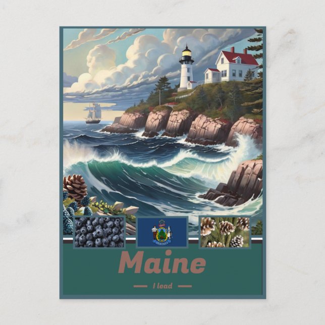 Maine Coastal Surreal Beauty Postcard (Front)