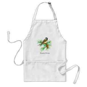 Maine Cook Black Capped Chickadee Bird Adult Apron