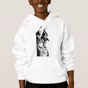 Maine Coon Boy's Pullover White Hoodie Kids'