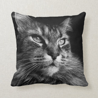 Maine Coon Cat 16 x 16 Throw Pillow