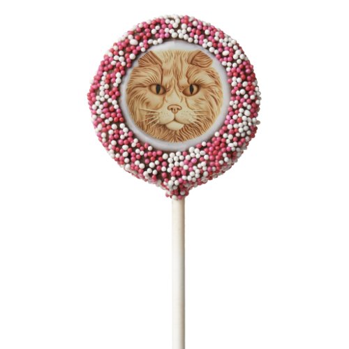 Maine Coon Cat 3D Inspired Chocolate Covered Oreo Pop