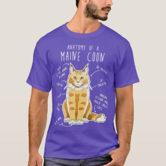 Maine Coon Cat Anatomy TShirt 2