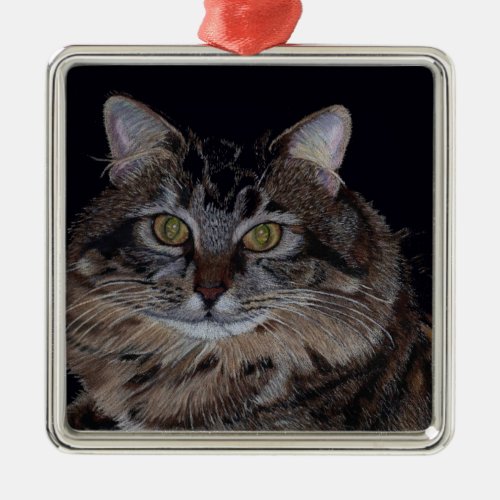 Maine Coon Cat Art Ornament