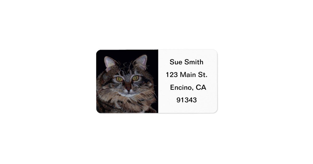 Maine Coon Cat Avery Labels | Zazzle