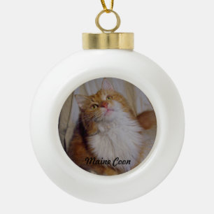 Maine Coon cat Ball Ornament