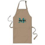 Maine Coon Cat Breed Monogram Long Apron