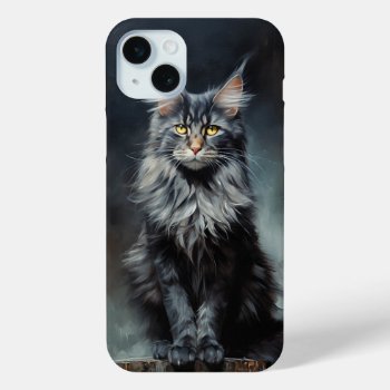 Maine Coon Cat Iphone 15 Plus Case by petsArt at Zazzle