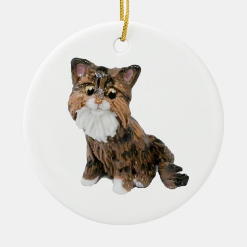 Maine Coon Cat Ceramic Ornament