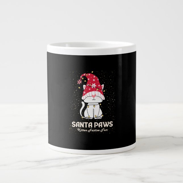 Maine coon cat Christmas  Giant Coffee Mug (Front)