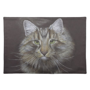 Maine Coon Cat Cloth Placemat
