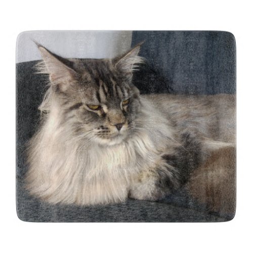 Maine Coon Cat Cutting Board