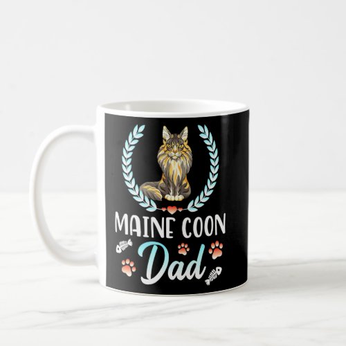 Maine Coon Cat Dad Happy Father Day Daddy Papa Son Coffee Mug