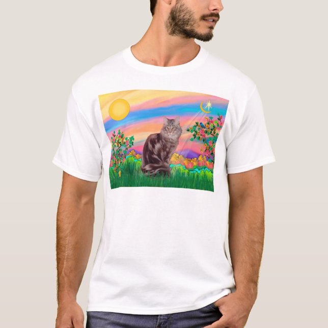 Maine Coon Cat  - Day Star T-Shirt (Front)