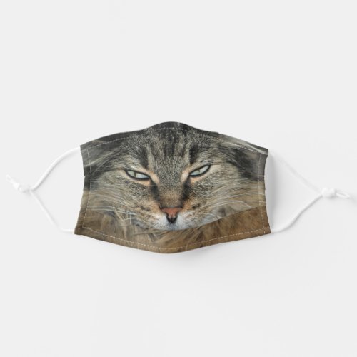 Maine Coon cat face Adult Cloth Face Mask