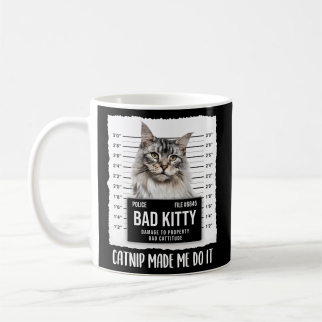 Maine Coon Cat For Catnip Made Me Do Coffee Mug (Left)