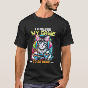 Maine Coon Cat Funny Video Game I Paused My Game T T-Shirt