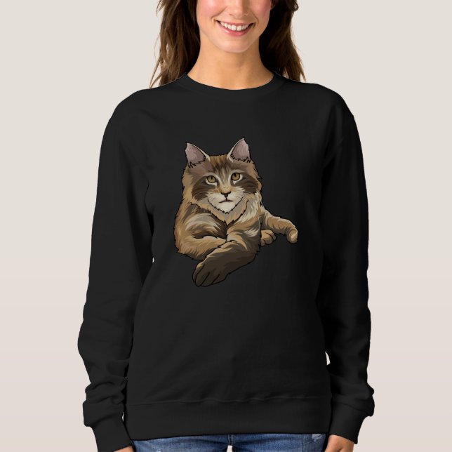 Maine Coon Cat Gift Idea Sweatshirt (Front)