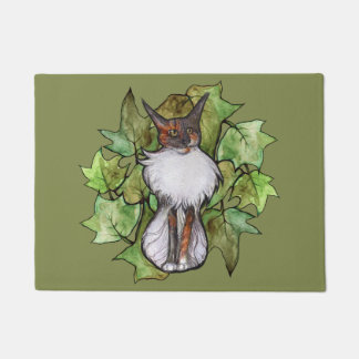 Maine Coon Cat Ivy Dilute Calico                   Doormat