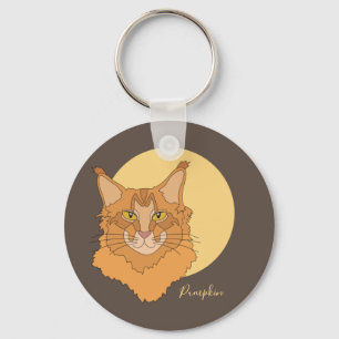 Maine Coon Cat Keychain