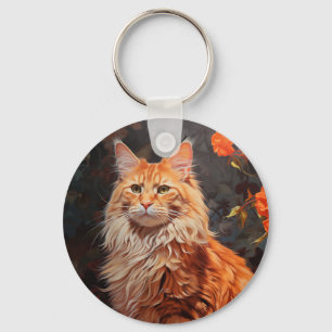 Maine Coon cat Keychain