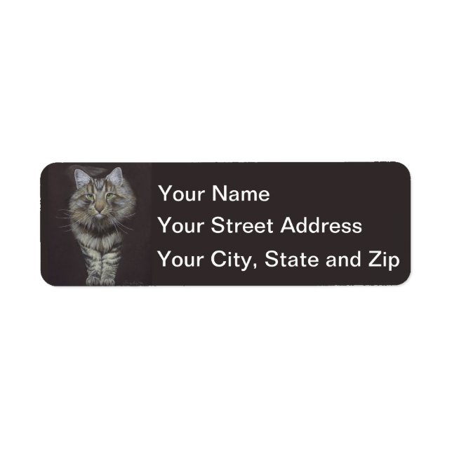 Maine Coon Cat Label (Front)