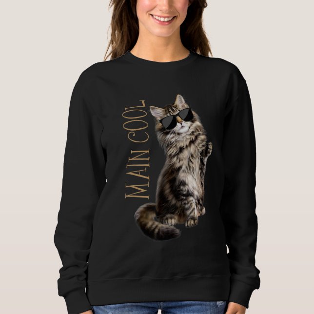 Maine Coon Cat  Main Cool Sweatshirt (Front)
